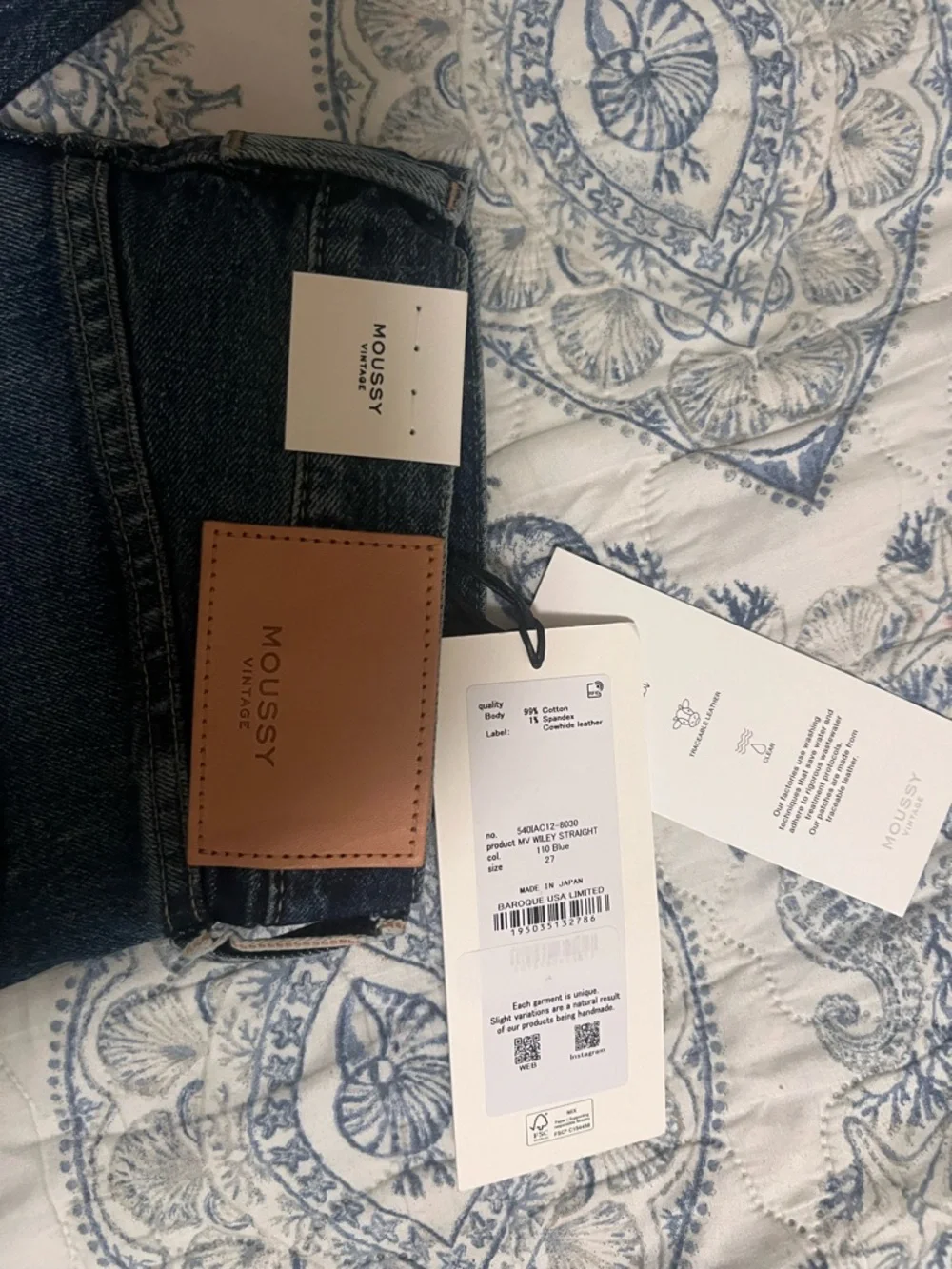 Moussy Men's Dark Indigo Straight Jeans